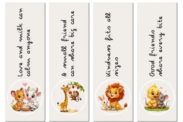 12 Cute Animals Bookmarks