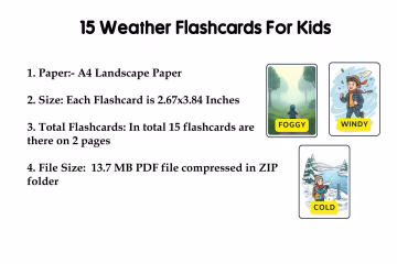15 weather flashcards for Kids Freebie copy