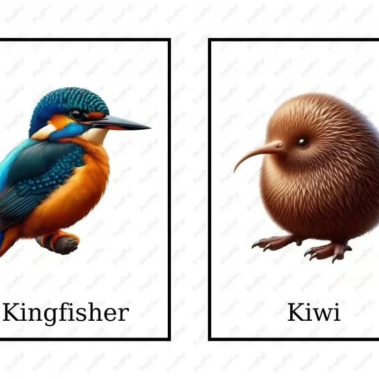 48 Bird Montessori Flashcards Freebie