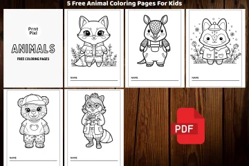 5 Free Animal Coloring Pages For Kids