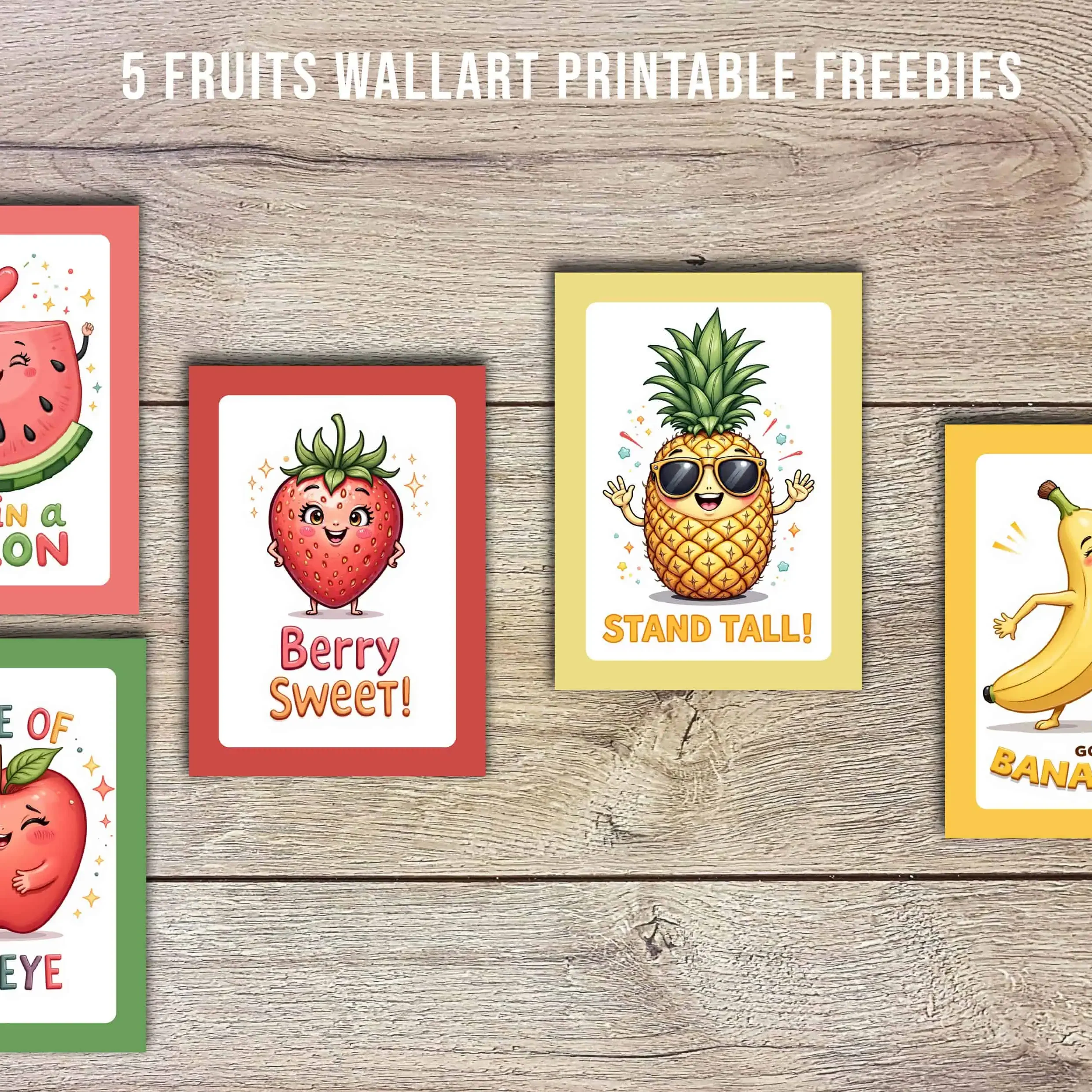 A4 Fruit Wall Poster for Preschool Classroom