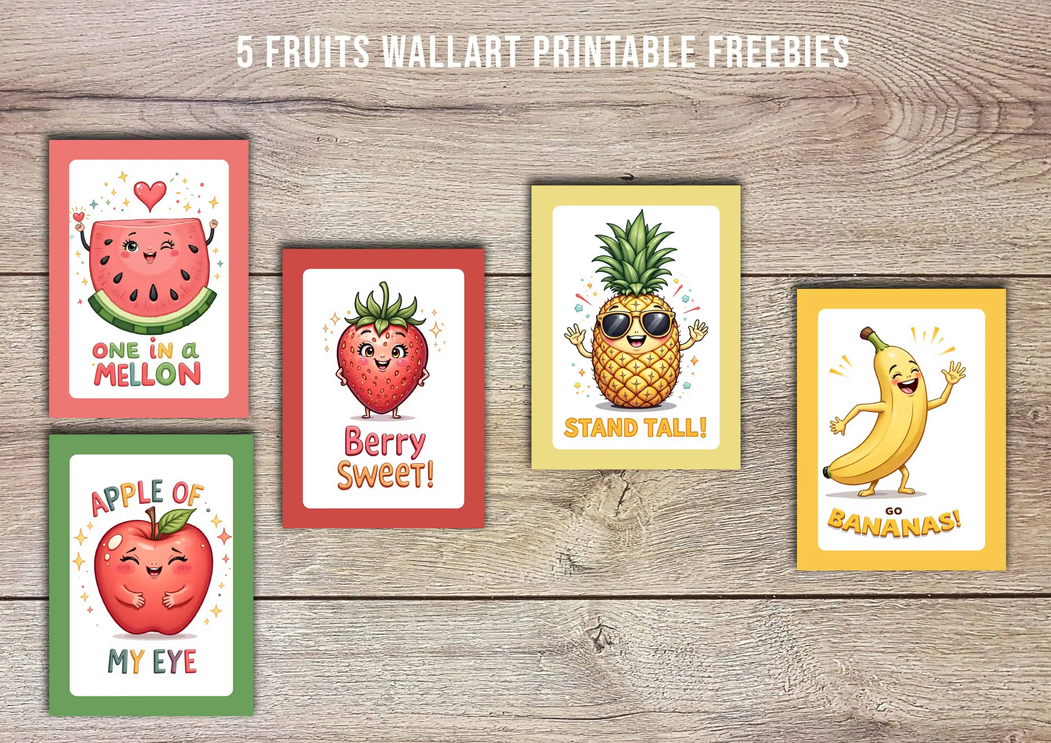 A4 Fruit Wall Poster for Preschool Classroom