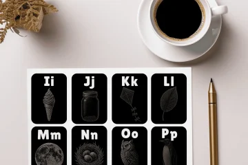 Alphabet Detailed Illustration Learning Cards for Kids