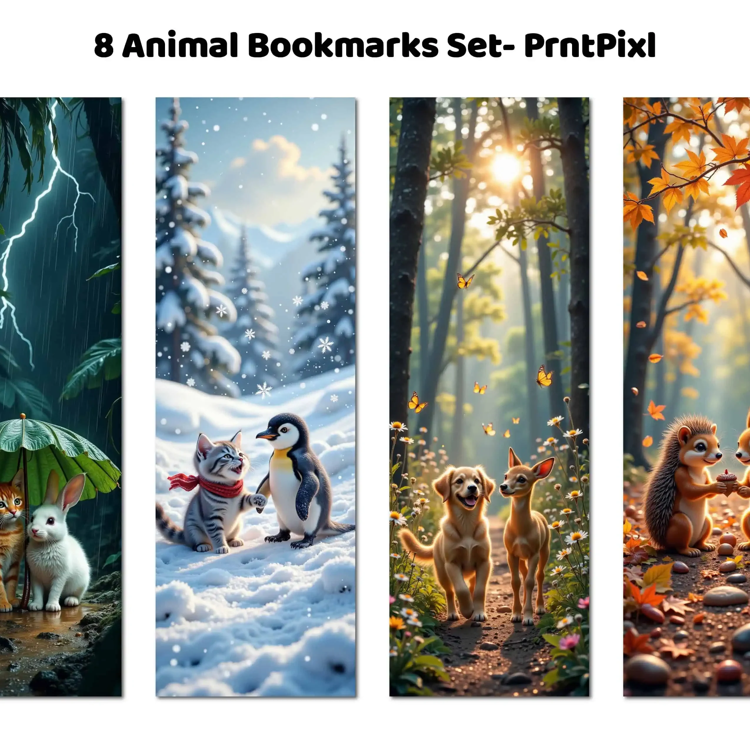 Animal Bookmarks Design Printables