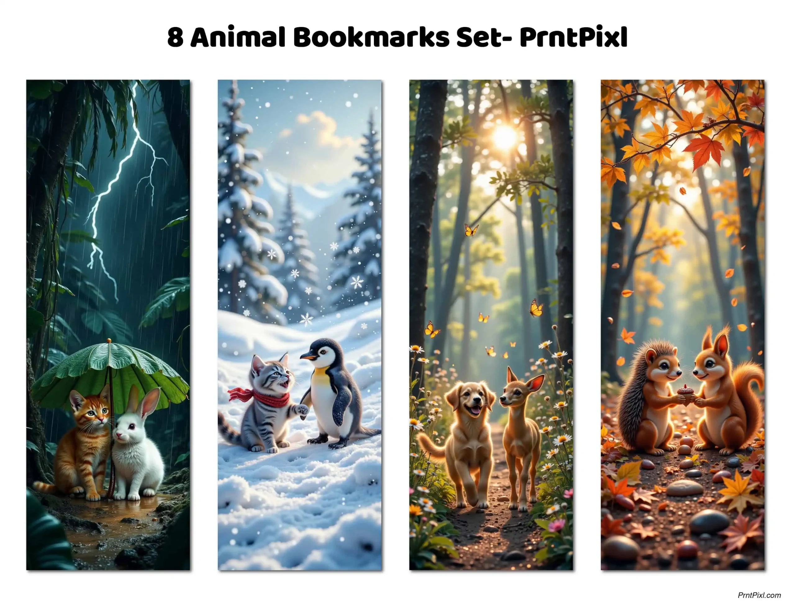 Animal Bookmarks Design Printables