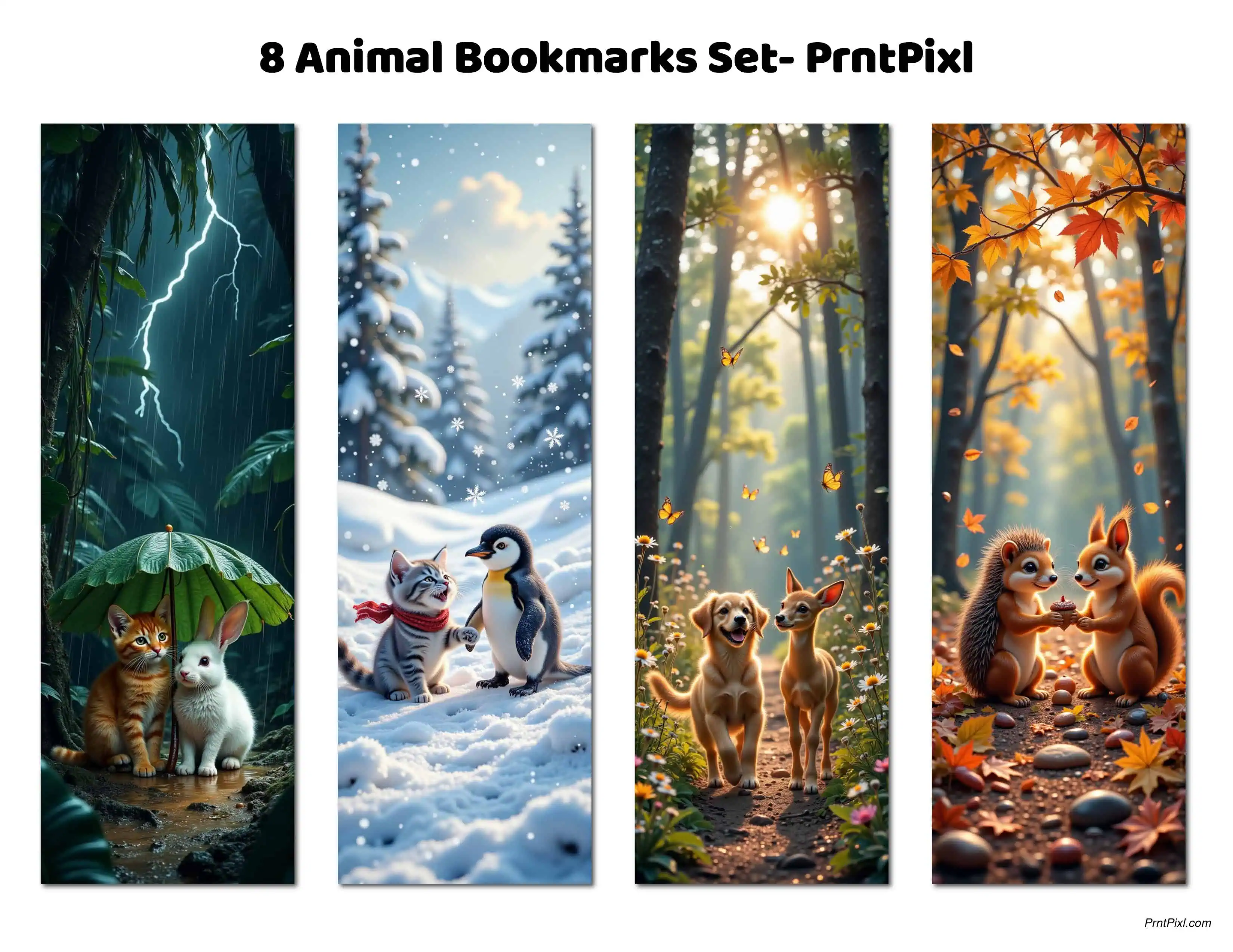 Animal Bookmarks Design Printables
