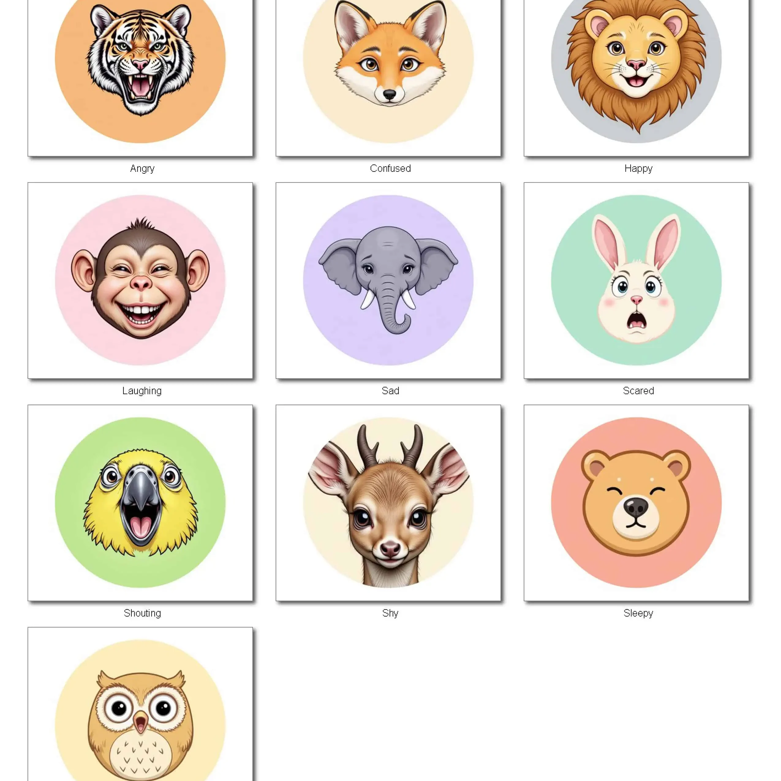 Animal Emotion Stickers