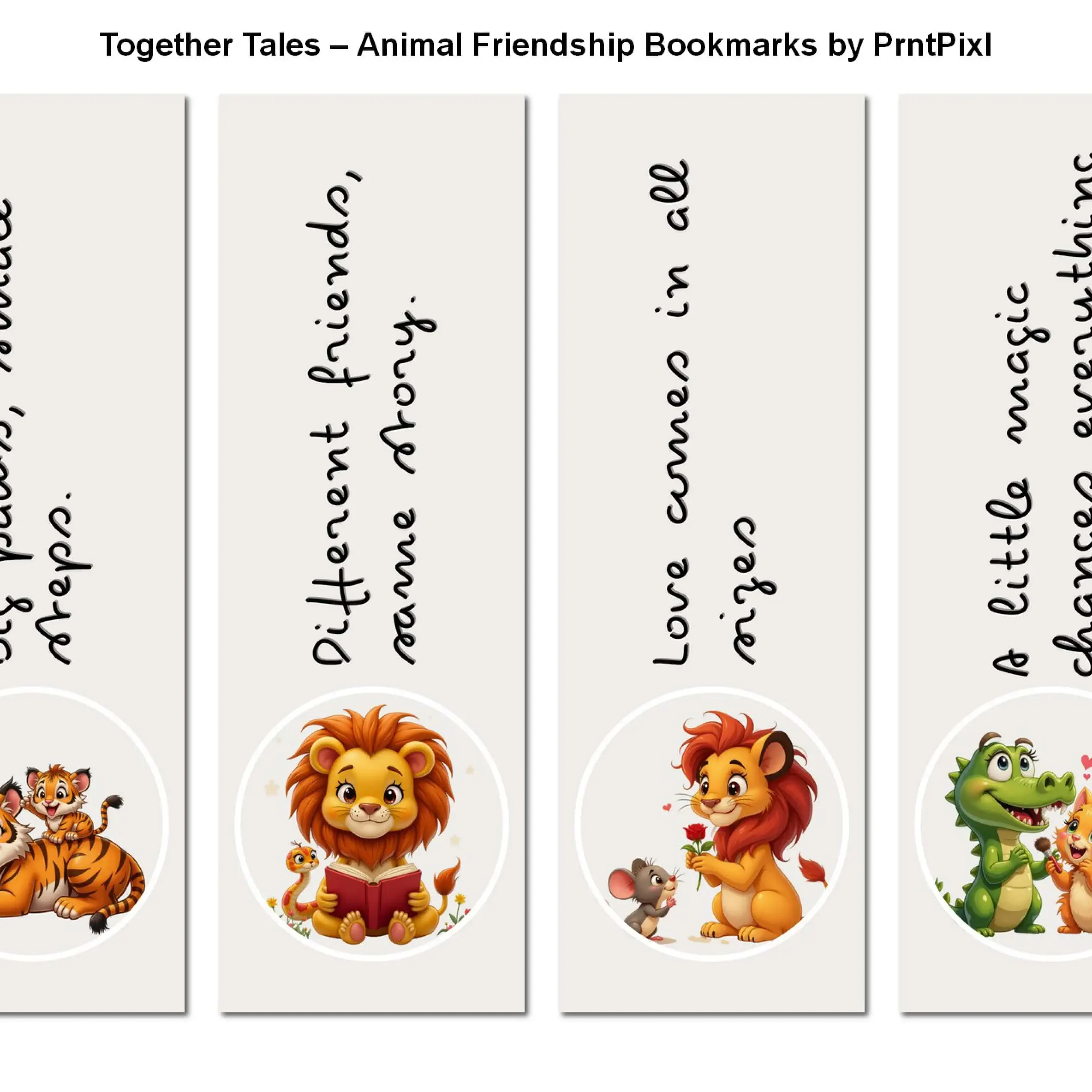 Animals Bookmark Printable