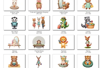 Animals Doing Daily Human Tasks Stickers