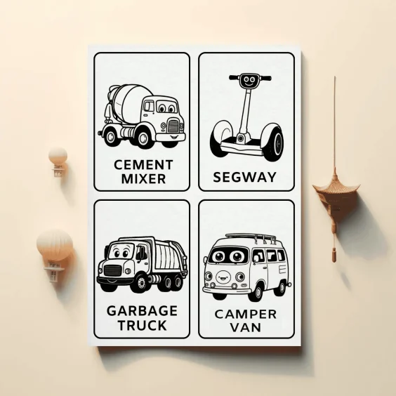 Black and White Flashcards For Babies