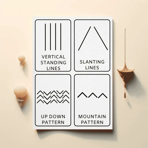Black and White Lines & Patterns Flashcards