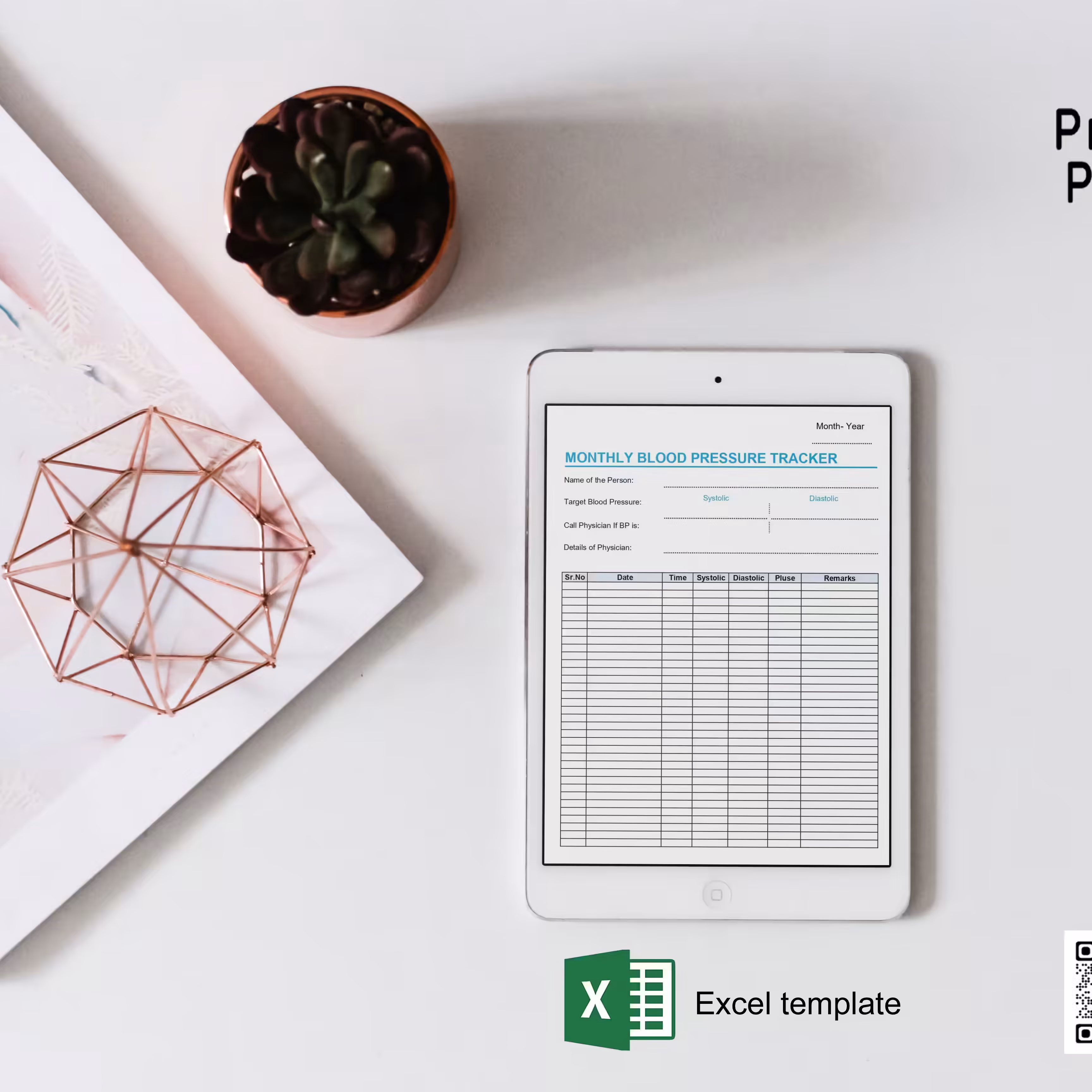 Blood Pressure Excel Template