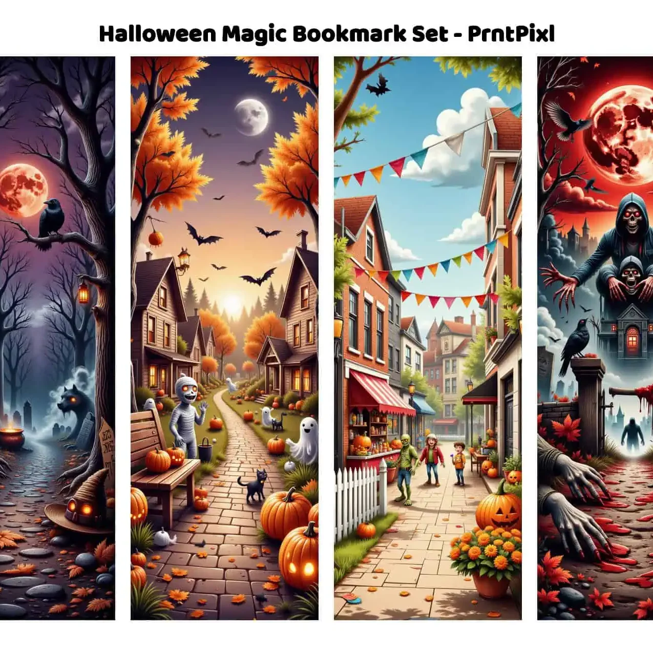 Bookmark Set Halloween Theme Based