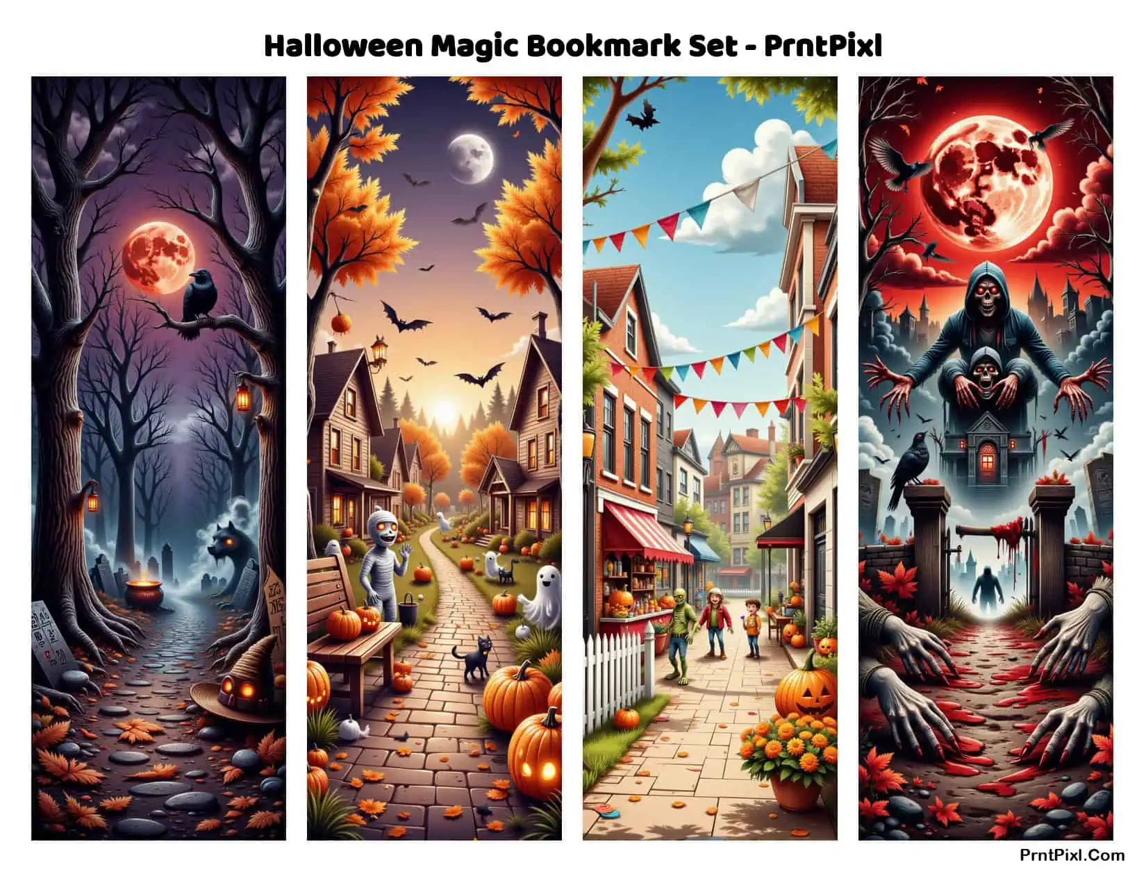 Bookmark Set Halloween Theme Based