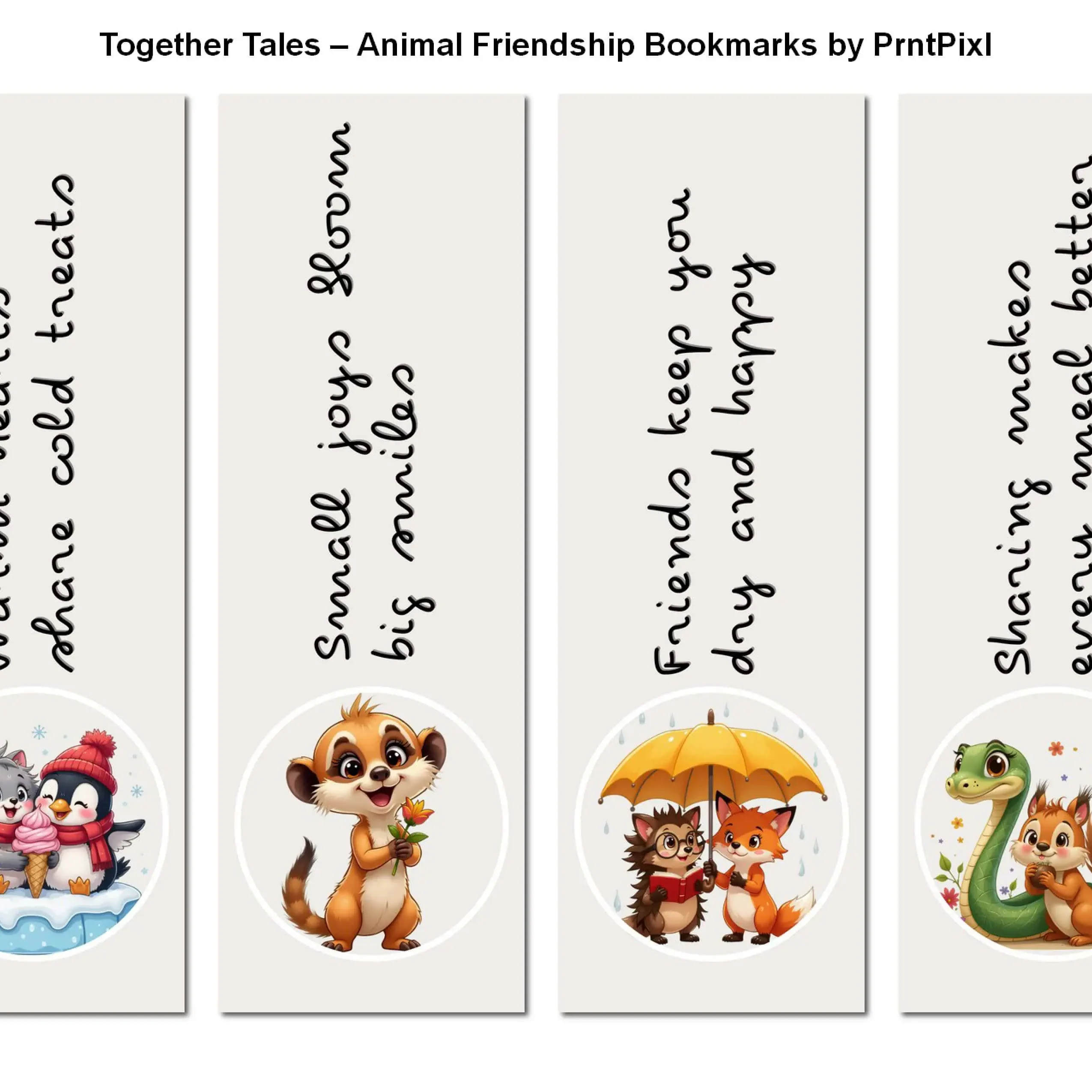 Bookmarks Animals Printables
