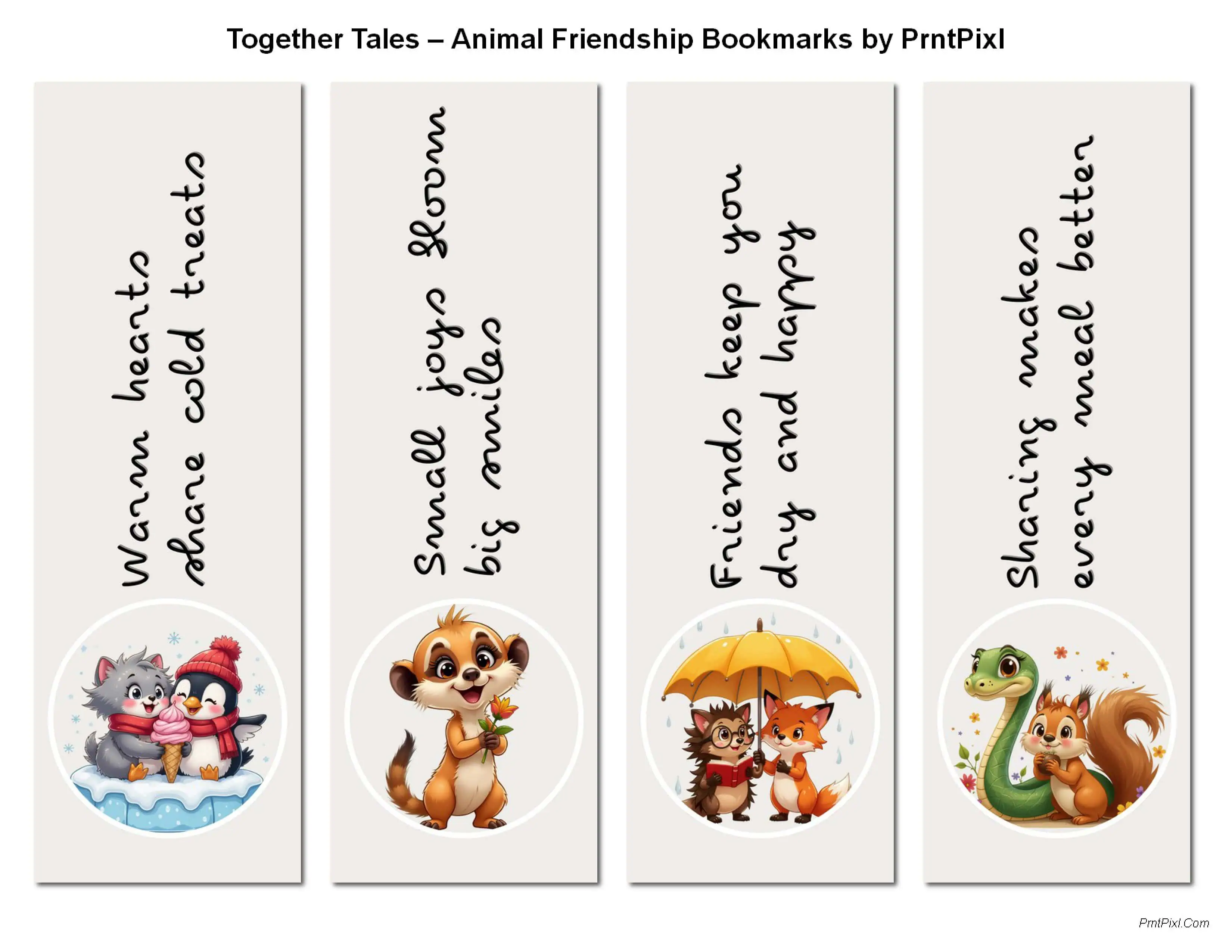 Bookmarks Animals Printables