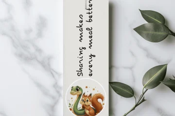 Cobra Snake and Squirrel Bookmark