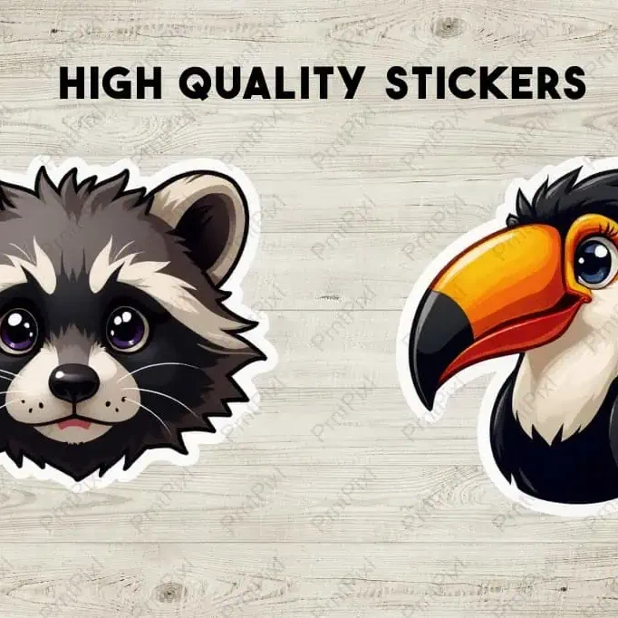 Cute Animal Face Stickers