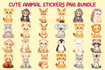 Cute Animals Digital Stickers