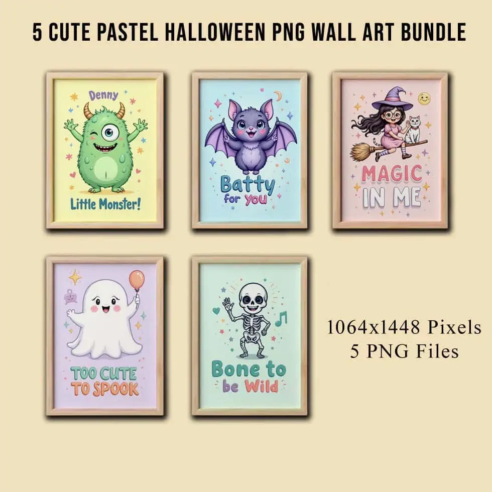 Cute Halloween Digital Download 300 DPI