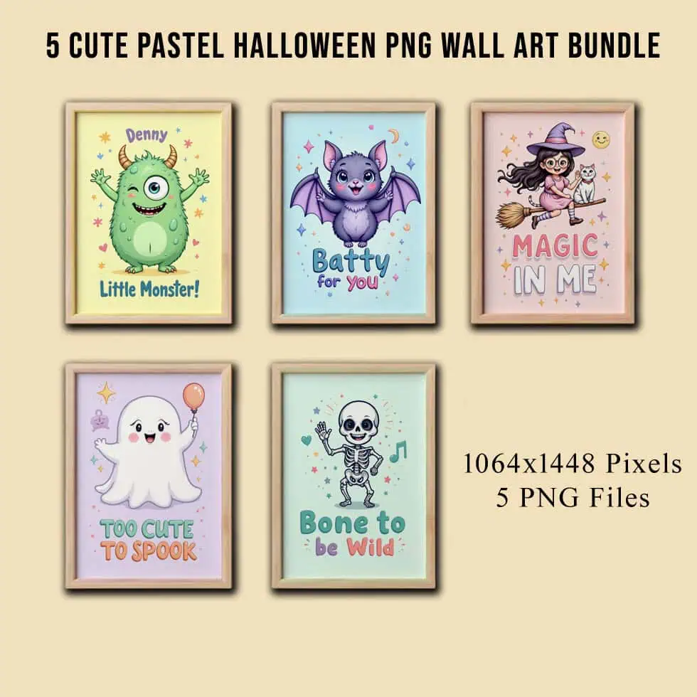 Cute Halloween Digital Download 300 DPI