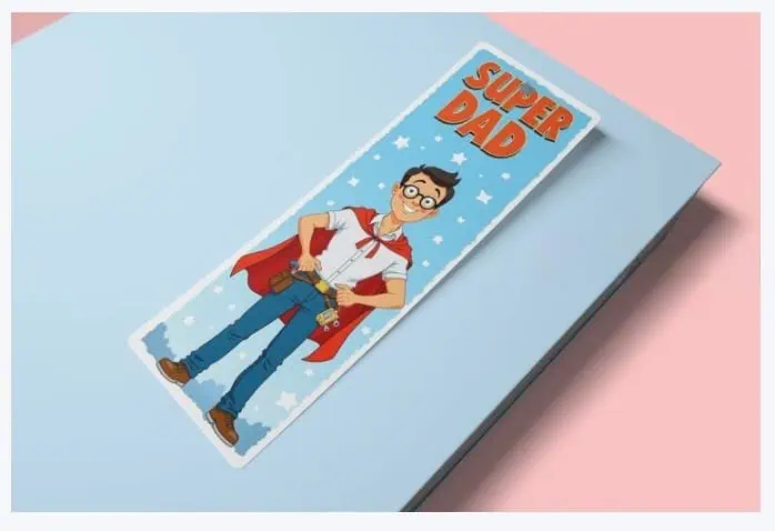 Cute Office Dad Bookmark to Print at Home