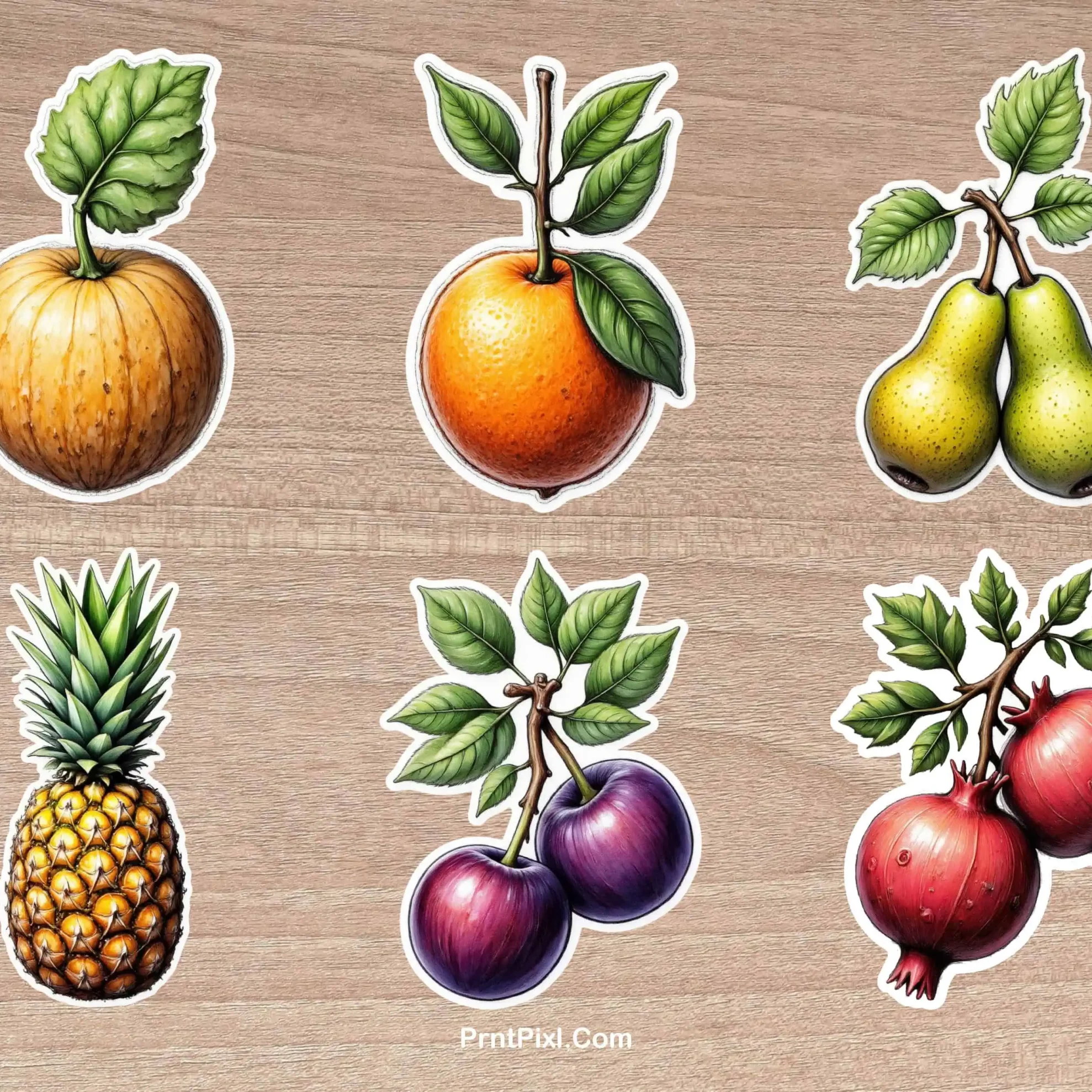 Digital Fruit Stickers for Planners