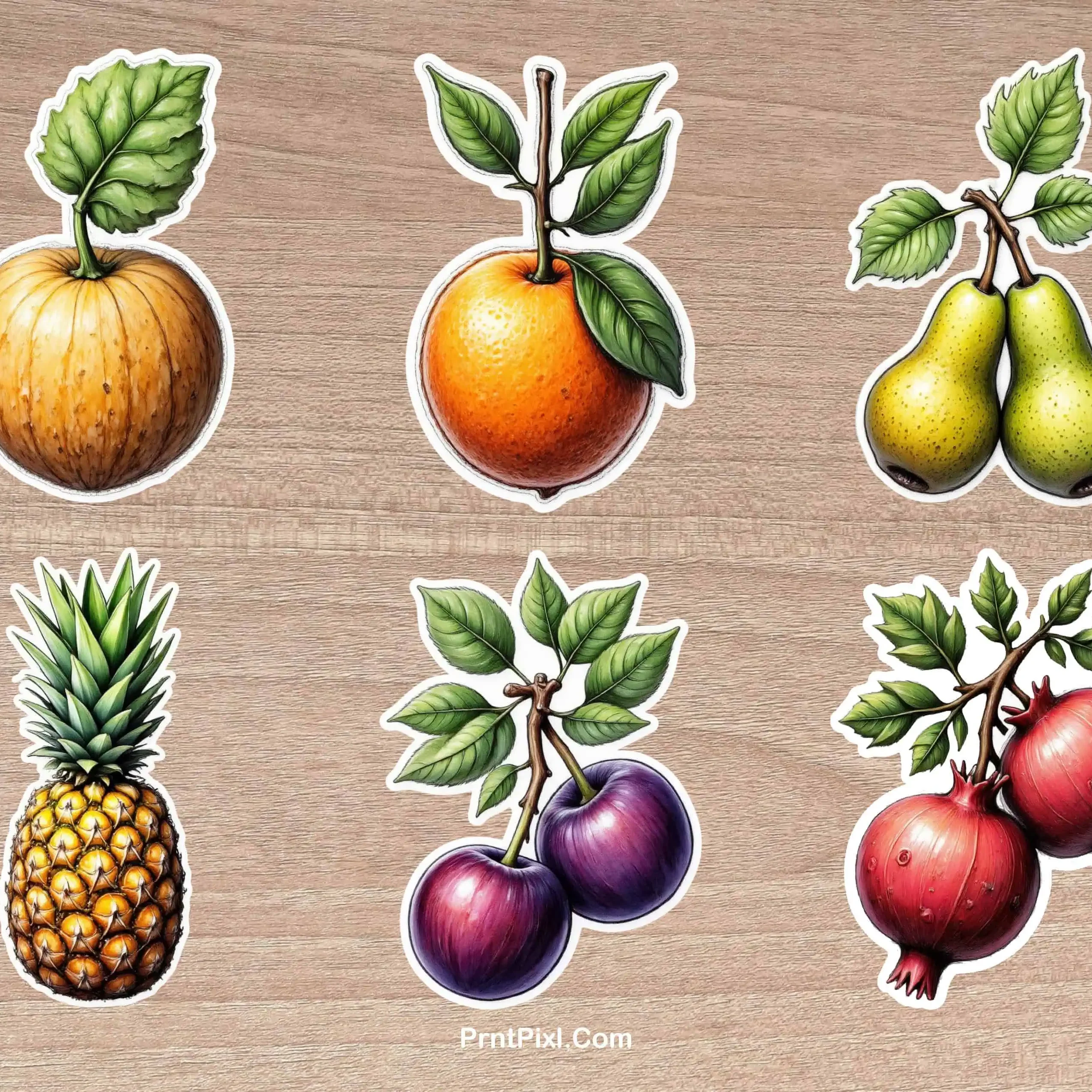 Digital Fruit Stickers for Planners