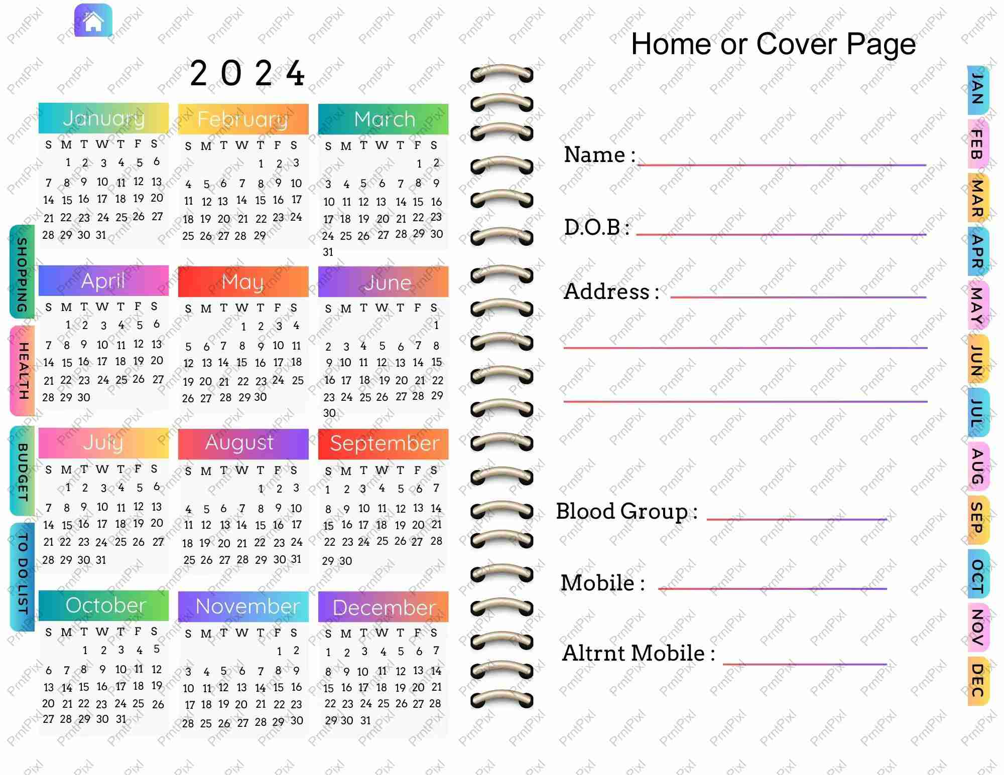 Digital Planner Homepage