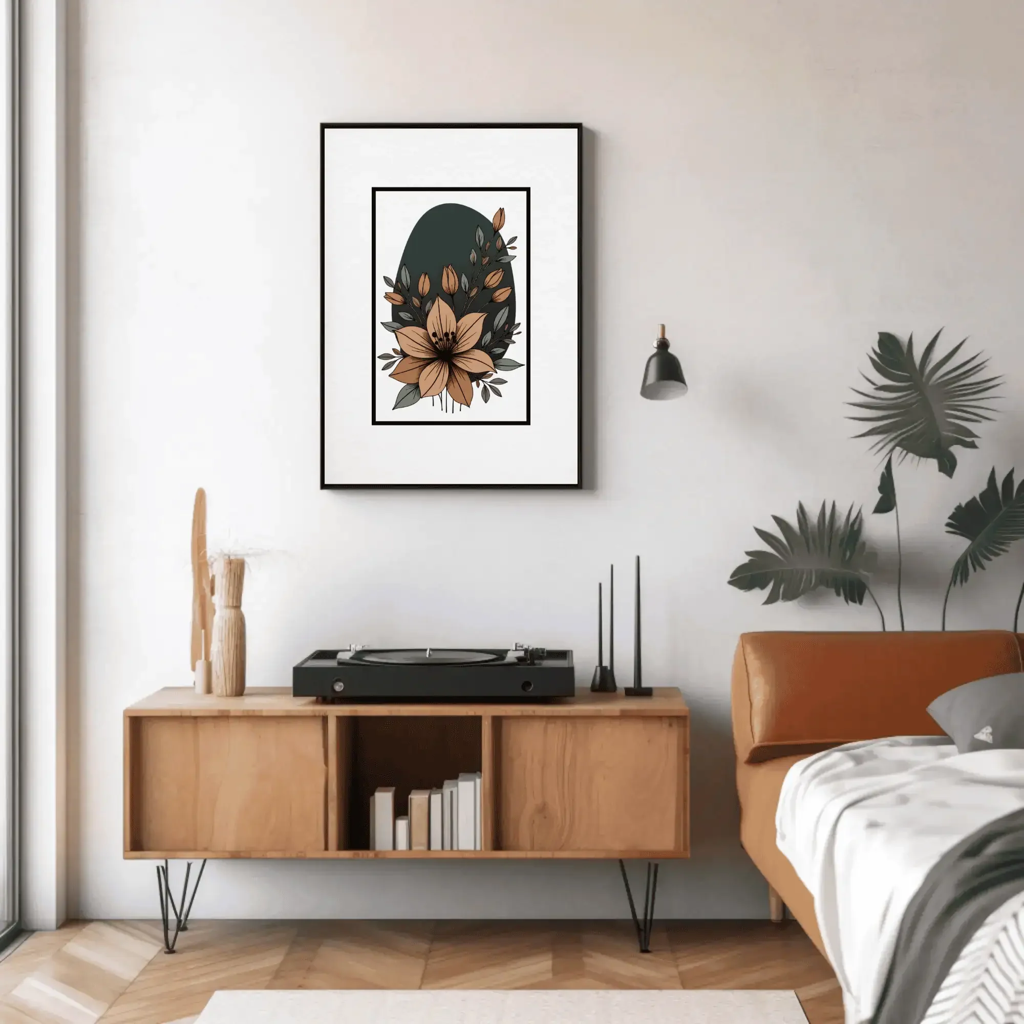 Elegant Hand Drawn Botanical Wall Art Print