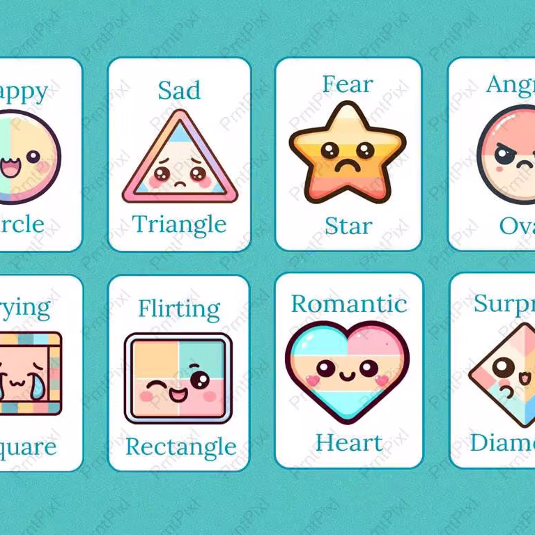 Emotion FlashCards with Shapes