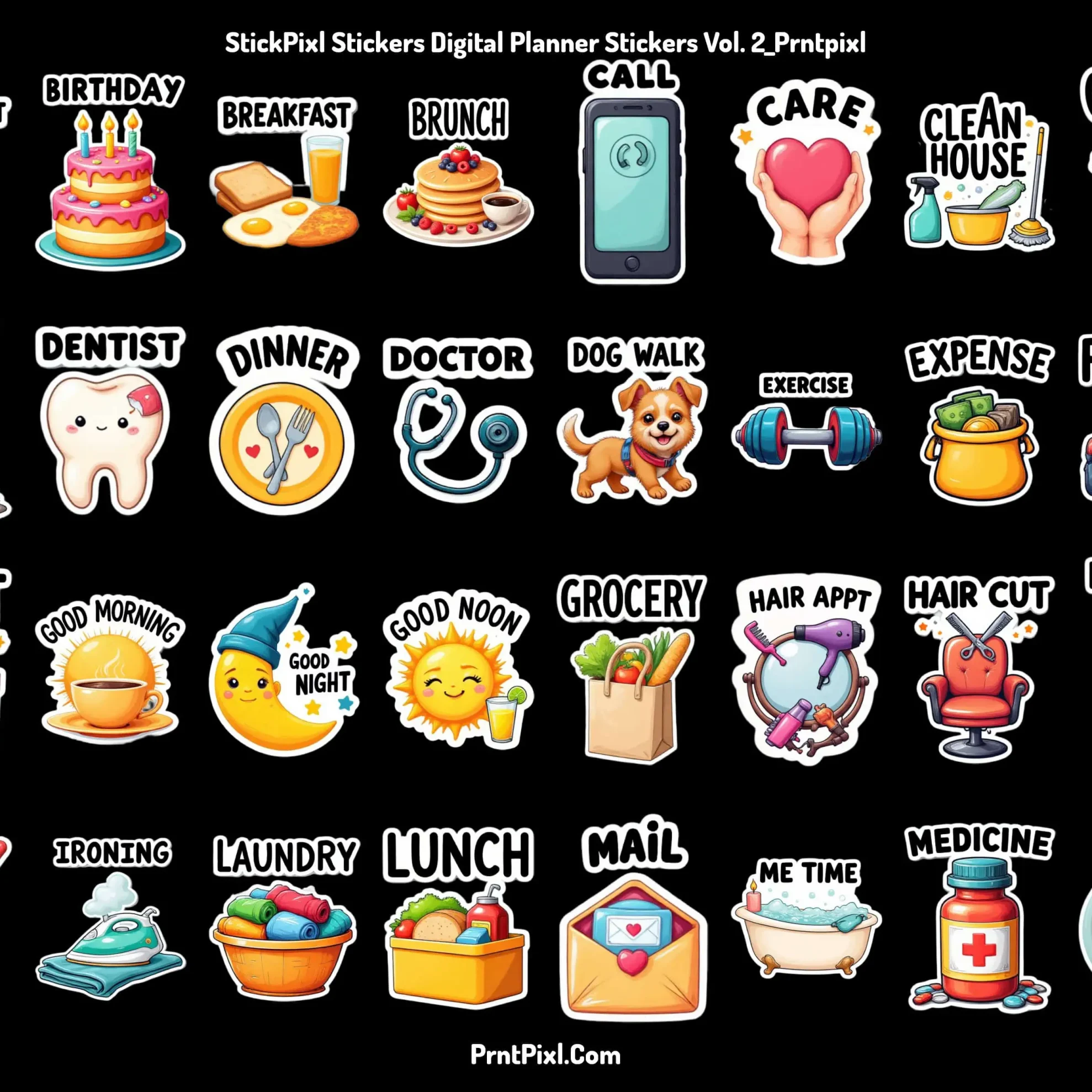 Essential 500x500 Text Stickers PNG Format