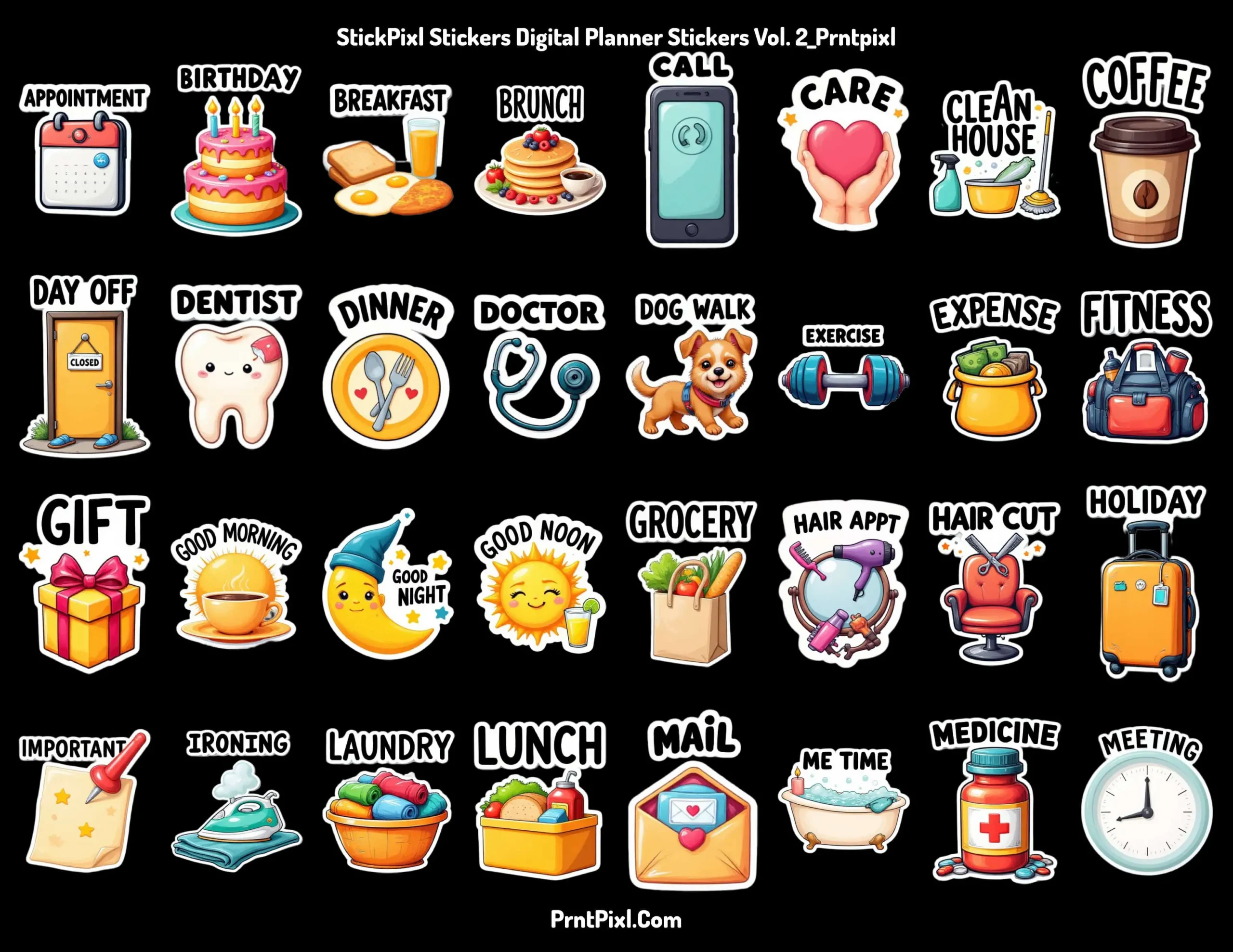 Essential 500x500 Text Stickers PNG Format