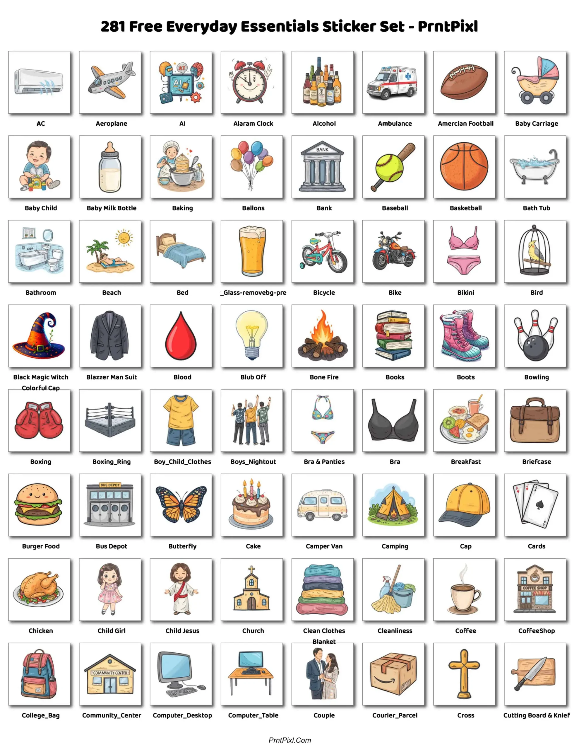 Everyday Essentials Sticker