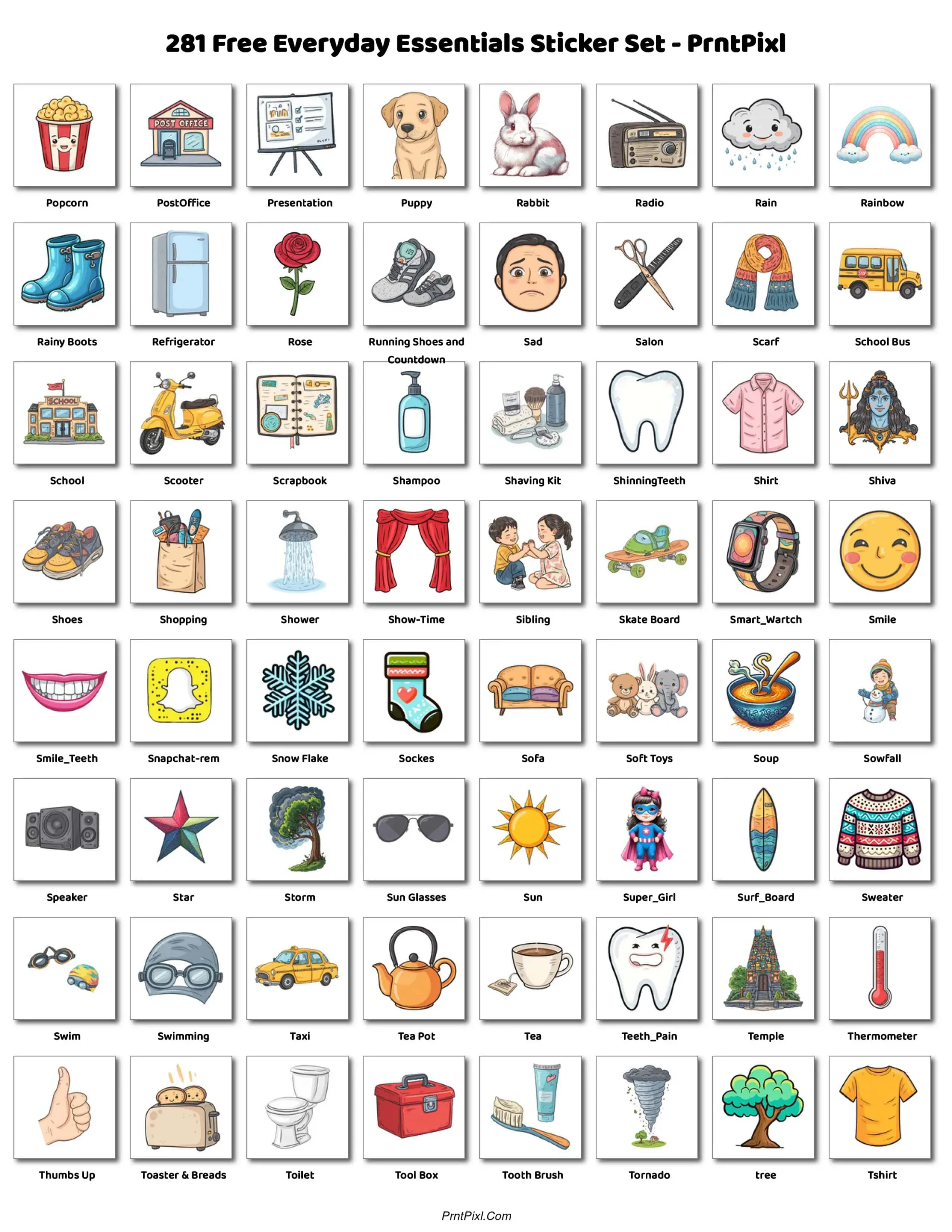 Everyday Essentials Stickers
