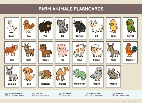Farm Animals Flashcards