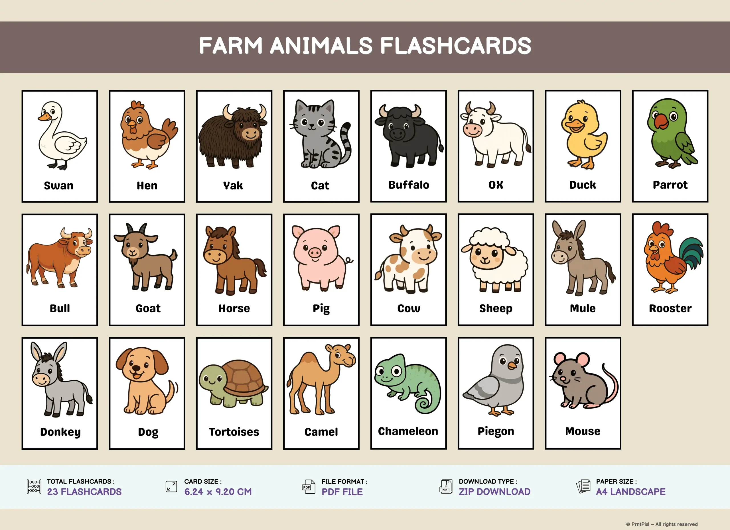 Farm Animals Flashcards