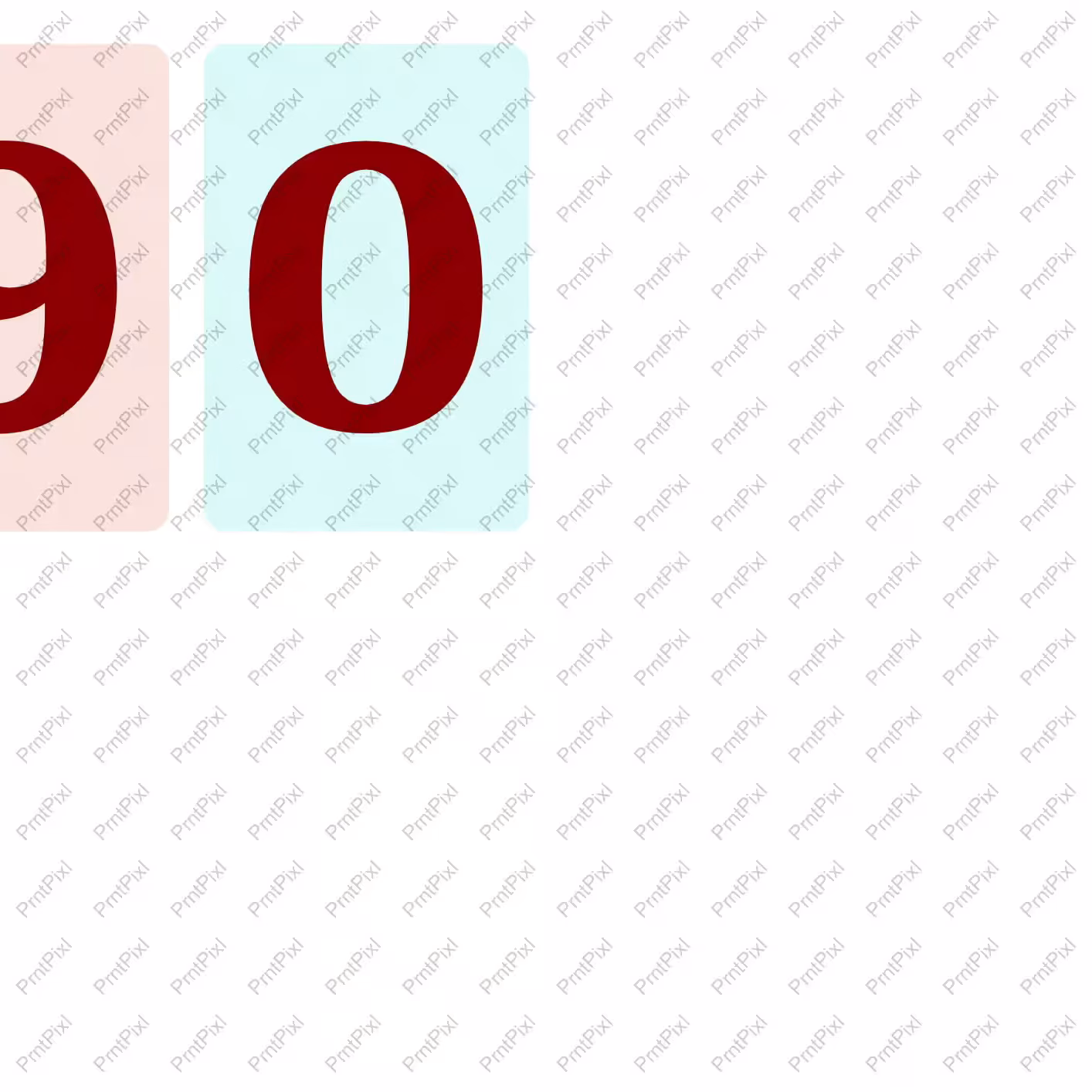 Flashcards of Numbers