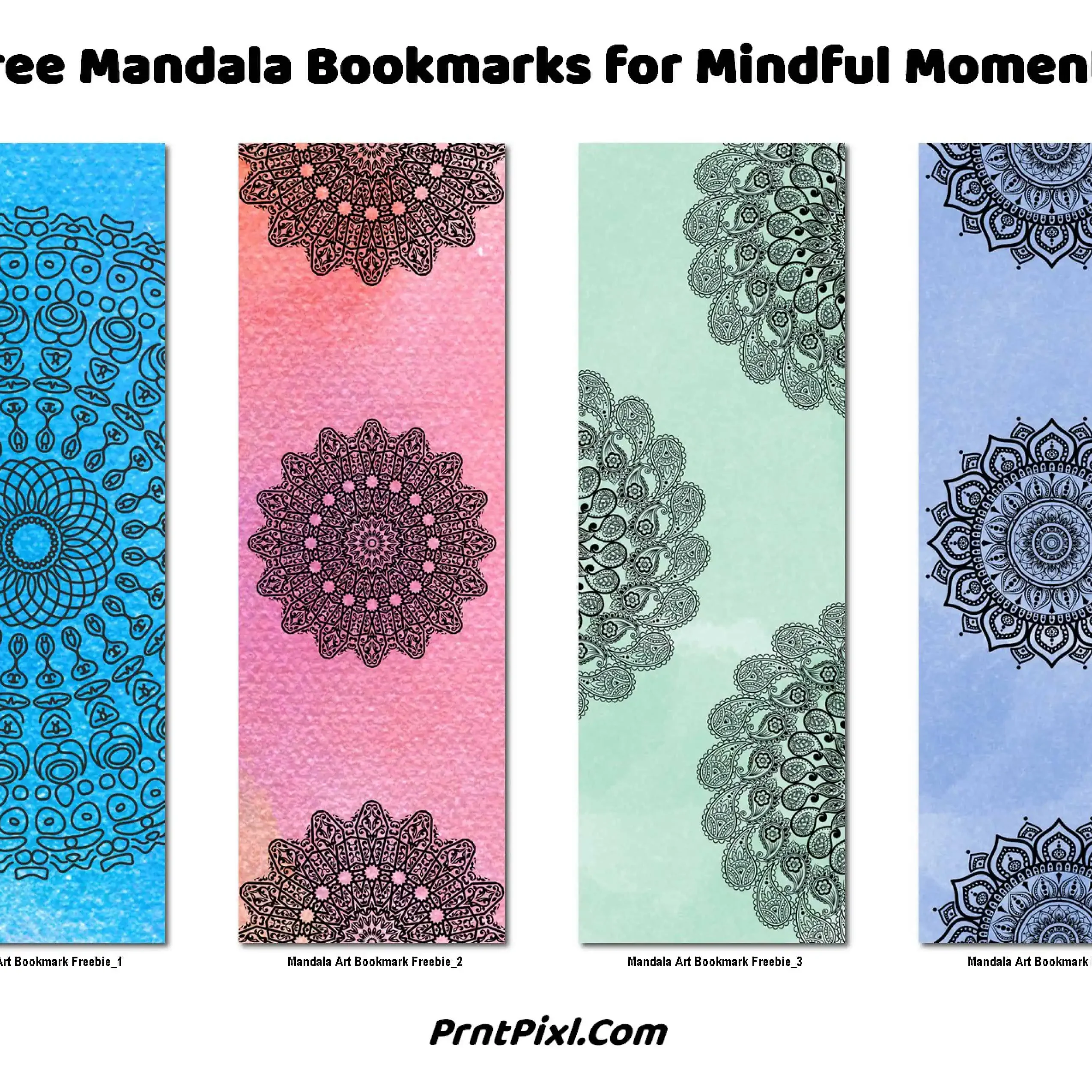 Free Bookmark Mandala Art