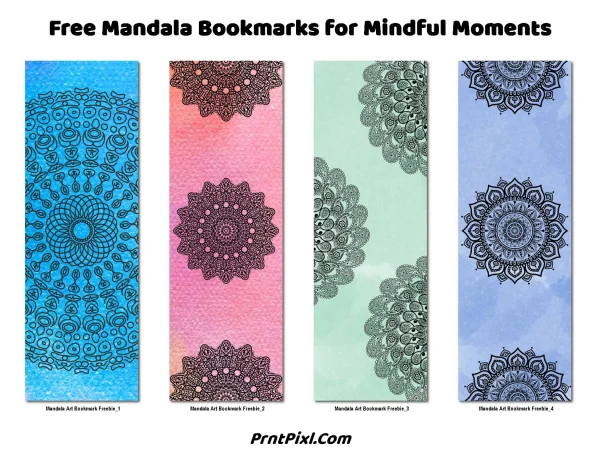 Free Bookmark Mandala Art