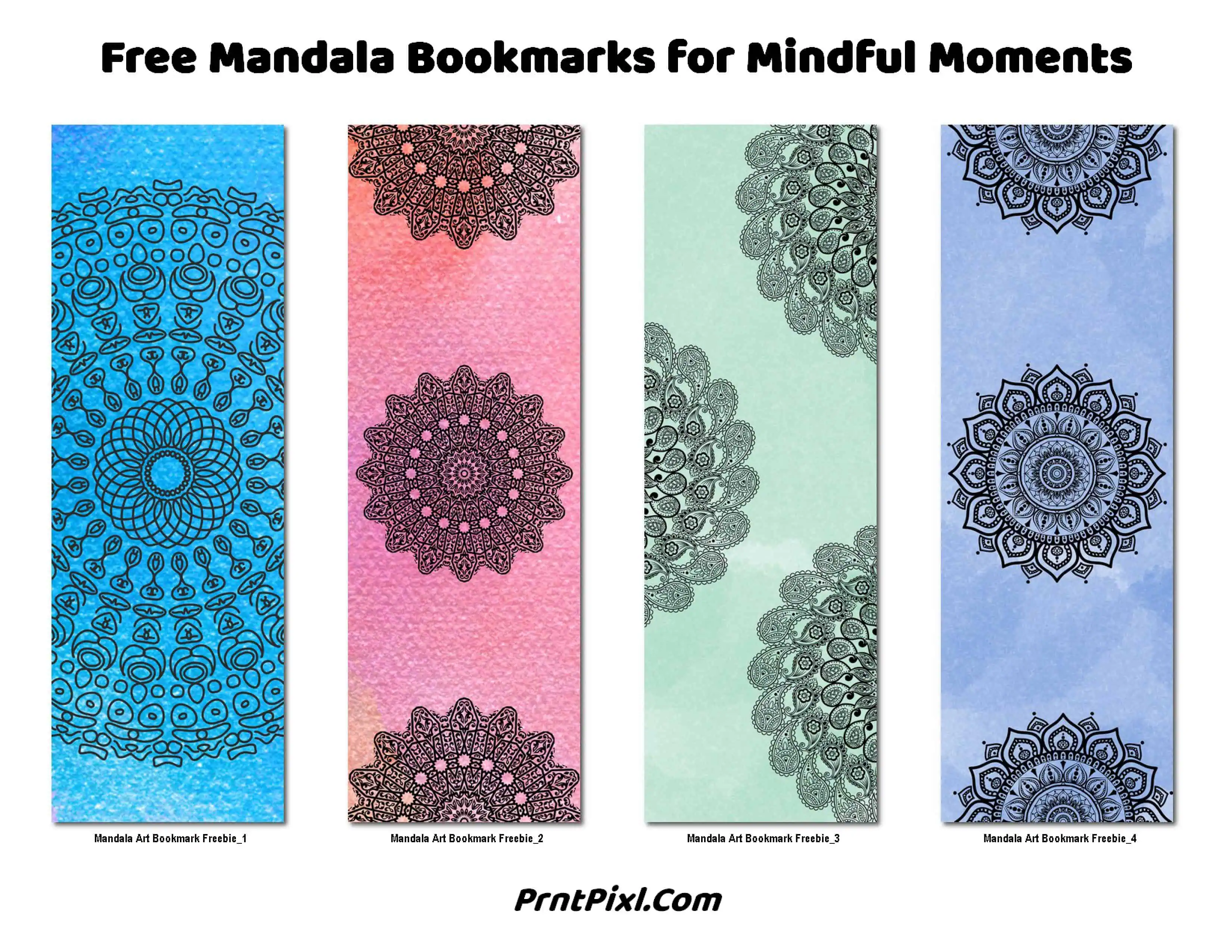 Free Bookmark Mandala Art