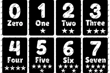Free Colorable Number Flashcards