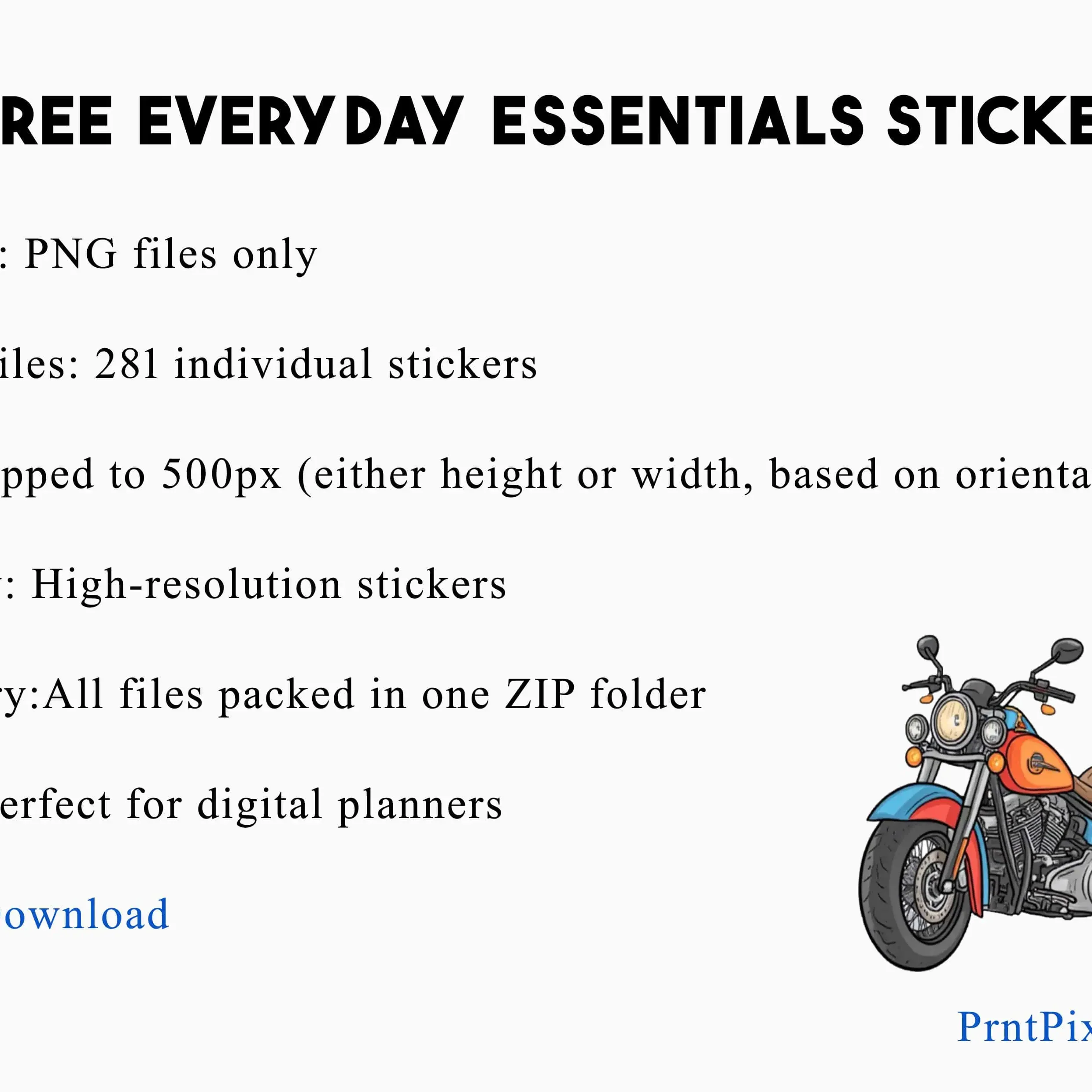Free Everyday Essentials Sticker Set