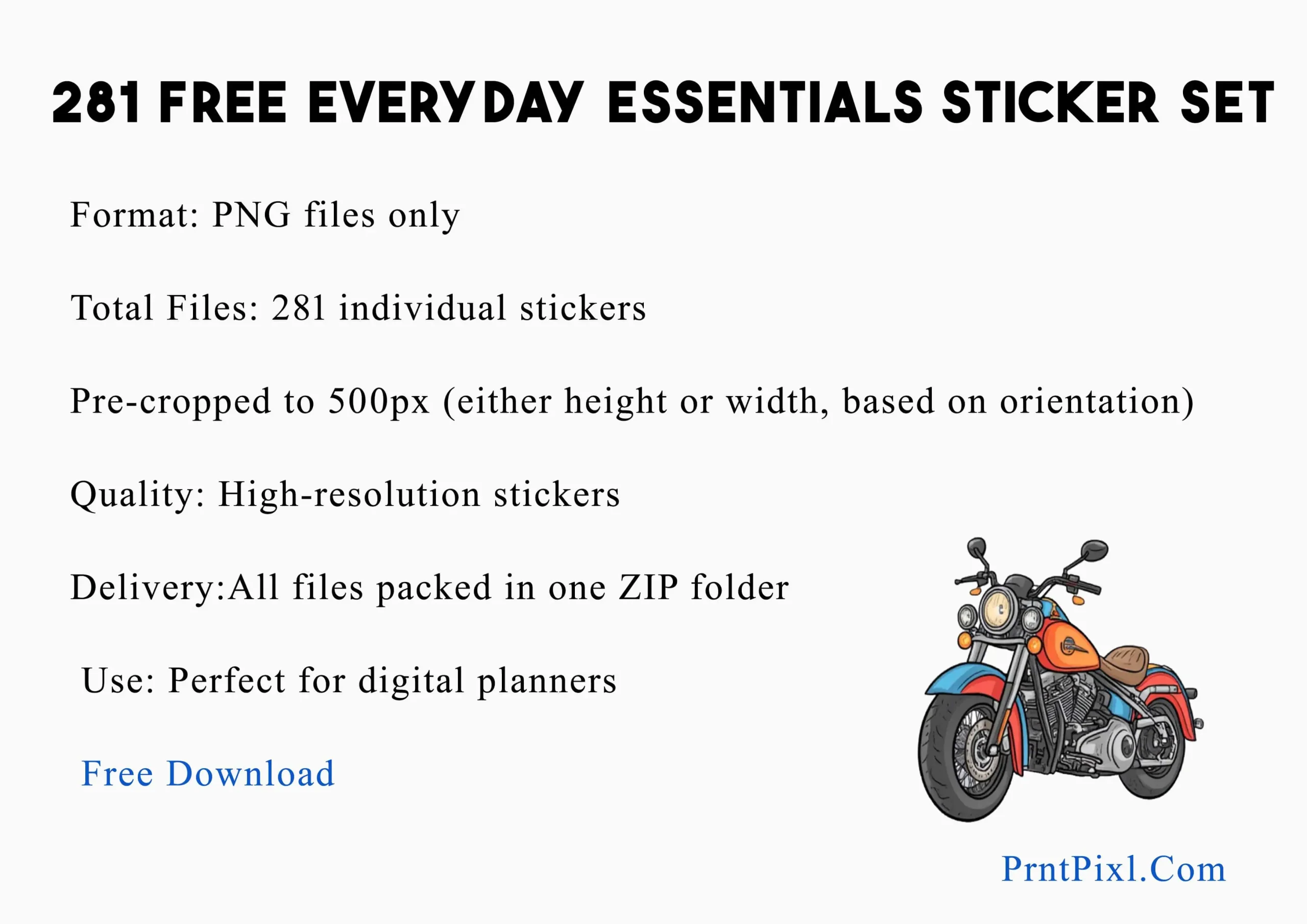 Free Everyday Essentials Sticker Set