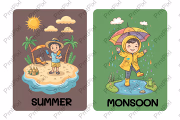 Free season names flashcards for kids