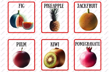 Fruits Flashcards Printables