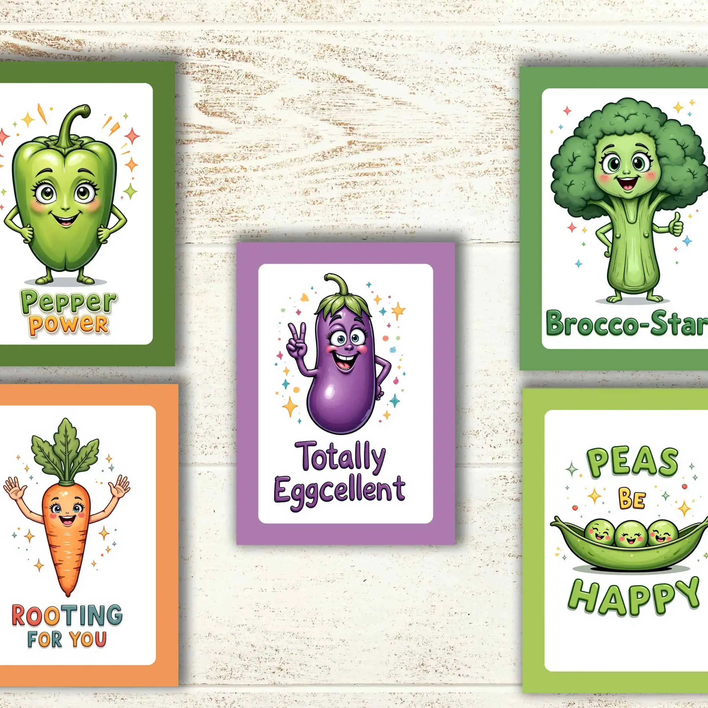 Funny Vegetable Quote Wall Decor for Children