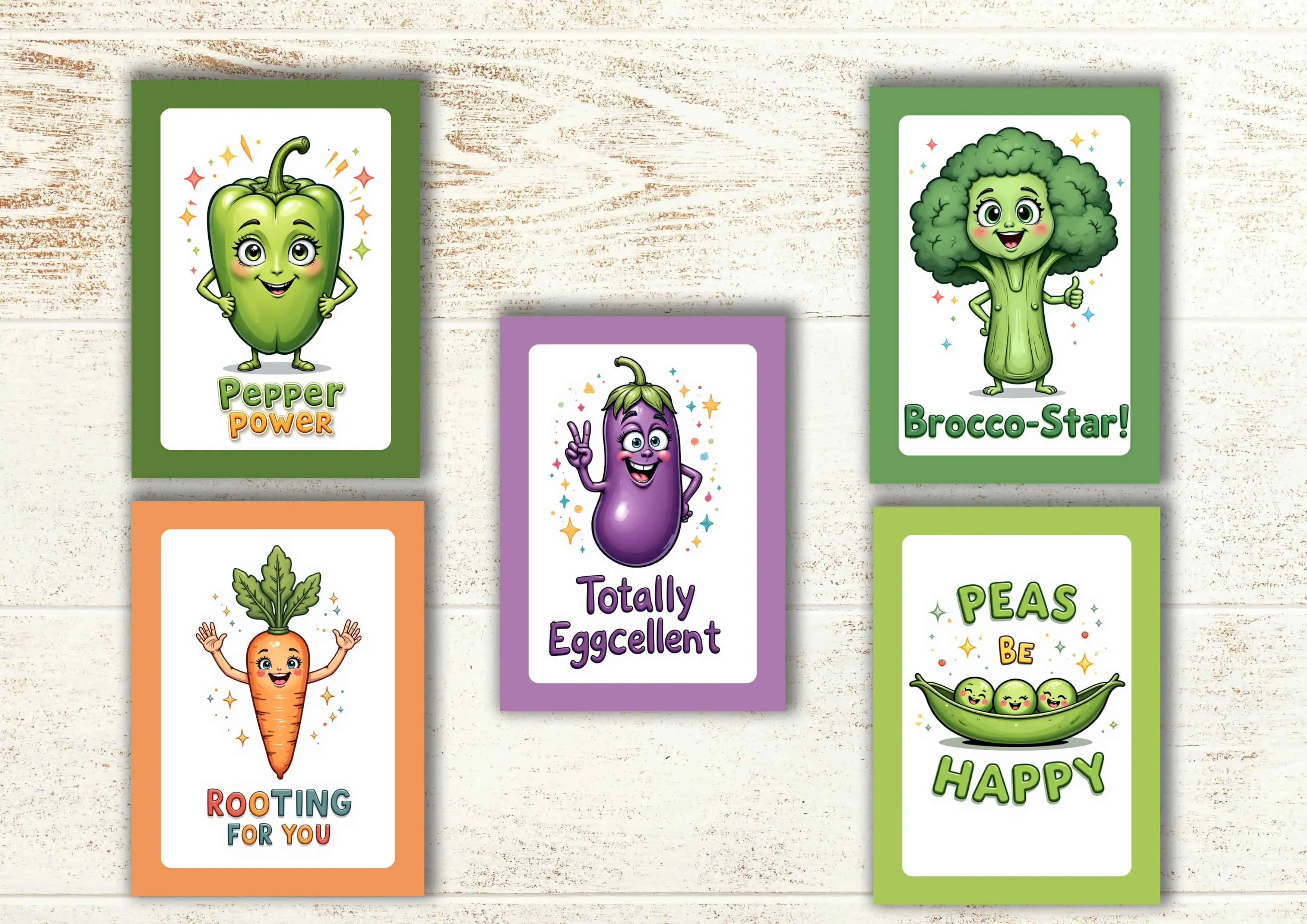 Funny Vegetable Quote Wall Decor for Children