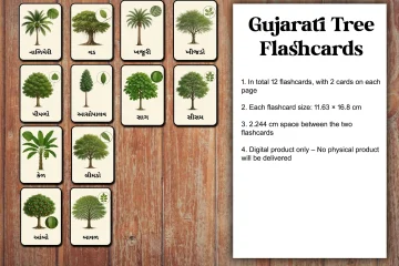 Gujarati-Tree-Names-Flashcard