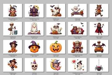 Halloween PNG Stickers for Daily Planning
